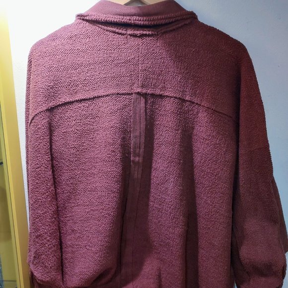 French Terry Henley-Style Oversized top - Picture 3 of 6